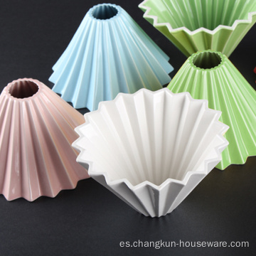 Reta Origami Barista Filtro Cup Ceramic Coffee Dripper